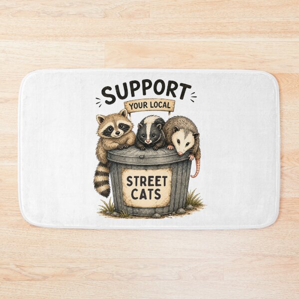 Item preview, Support Your Local Street Cats | Funny Trash Panda & Opossum Meme designed and sold by Doodle ⭐⭐⭐⭐⭐.