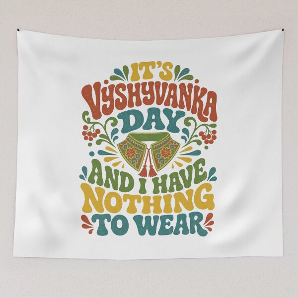 Item preview, Vyshyvanka Day Retro Ukrainian Embroidery Design designed and sold by ML-Media.