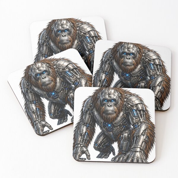 Item preview, Steel Orangutan V5 – Industrial Cyber Ape | Mechanical Beast Metal Art designed and sold by SteelCoat Studio.