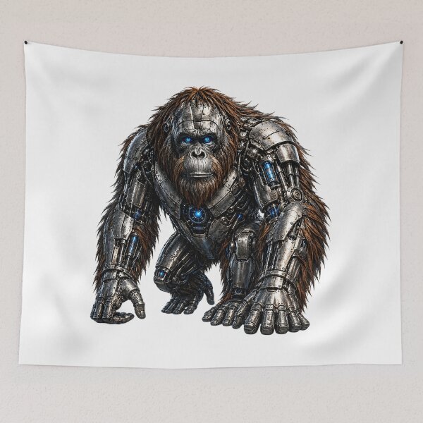 Item preview, Steel Orangutan V5 – Industrial Cyber Ape | Mechanical Beast Metal Art designed and sold by SteelCoat Studio.