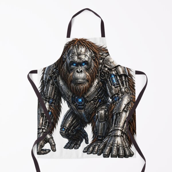 Item preview, Steel Orangutan V5 – Industrial Cyber Ape | Mechanical Beast Metal Art designed and sold by SteelCoat Studio.