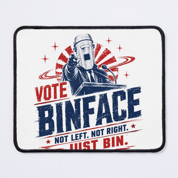 Item preview, Vote Binface Not Left Not Right Just Bin Political Satire Humor designed and sold by HumansStuck12.