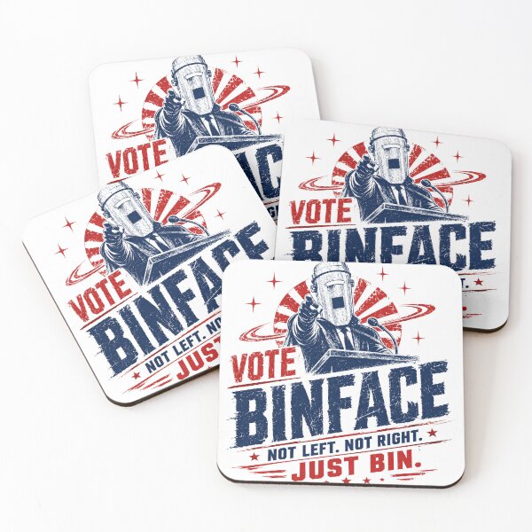Item preview, Vote Binface Not Left Not Right Just Bin Political Satire Humor designed and sold by HumansStuck12.