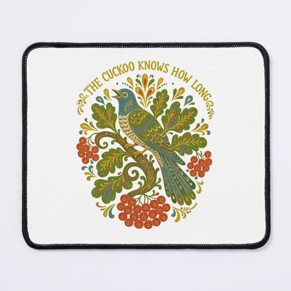 Item preview, Folk Art Cuckoo Bird and Rowan Berries designed and sold by ML-Media.