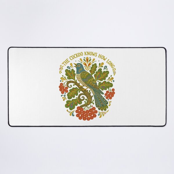 Item preview, Folk Art Cuckoo Bird and Rowan Berries designed and sold by ML-Media.