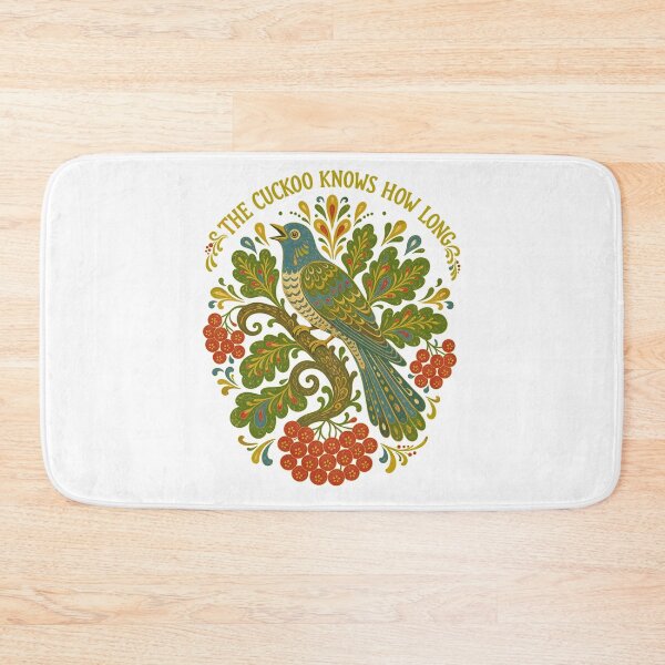 Item preview, Folk Art Cuckoo Bird and Rowan Berries designed and sold by ML-Media.