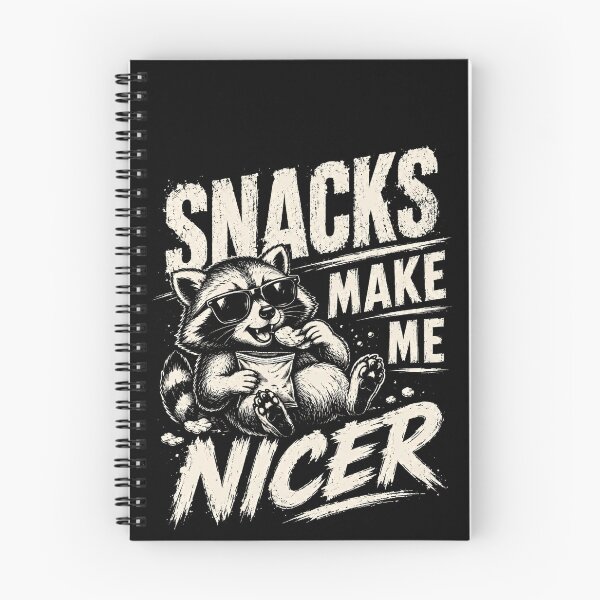 Item preview, Snacks Make Me Nicer Funny Raccoon Snack Lover designed and sold by JonesFlora2025.