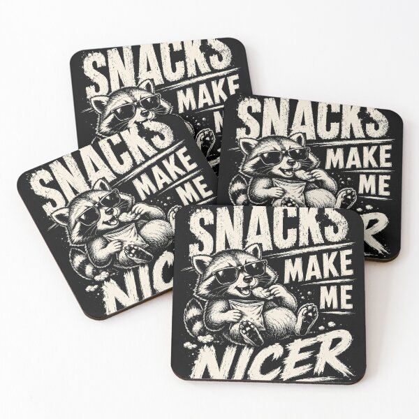 Item preview, Snacks Make Me Nicer Funny Raccoon Snack Lover designed and sold by JonesFlora2025.