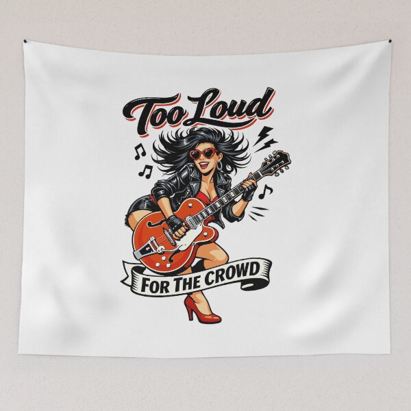Item preview, Rockabilly Pin Up: Too Loud For The Crowd designed and sold by Pineapple-Tree.
