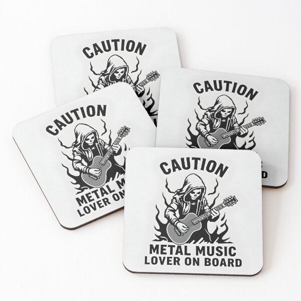 Item preview, "CAUTION Metal Music Lover on Board" designed and sold by shelteredinside.