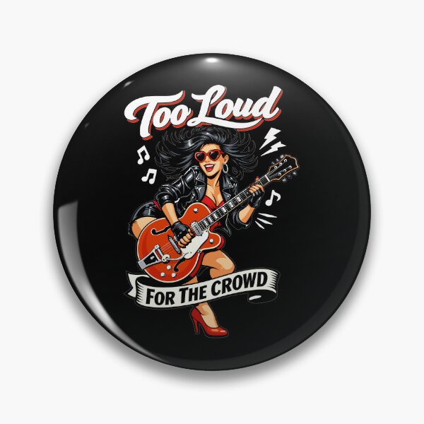 Item preview, Rockabilly Pin Up: Too Loud For The Crowd designed and sold by Pineapple-Tree.