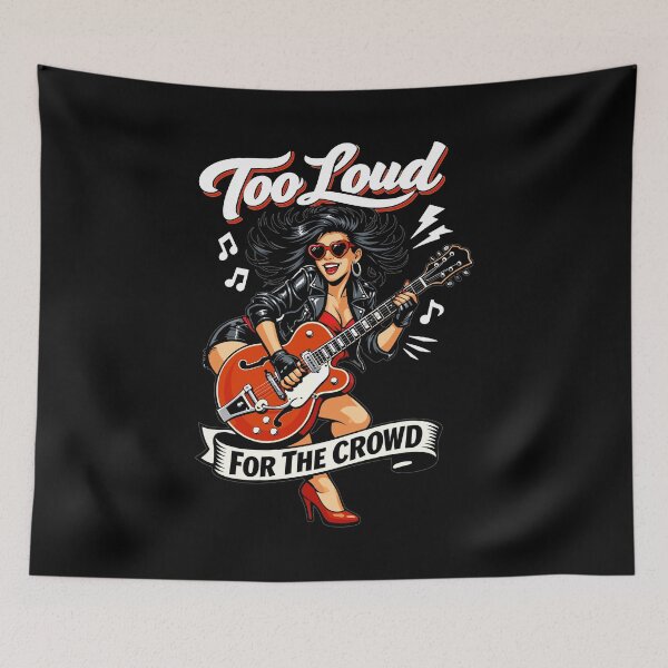 Item preview, Rockabilly Pin Up: Too Loud For The Crowd designed and sold by Pineapple-Tree.
