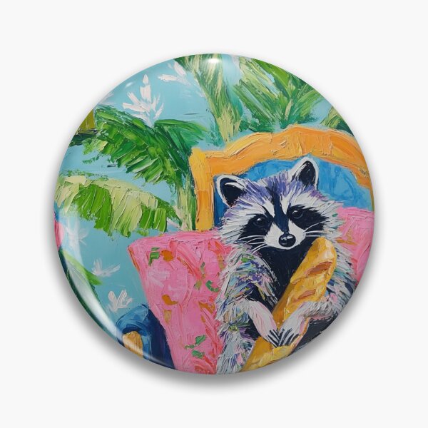 Item preview, Raccoon the baguette thief designed and sold by SophieClimaArt.