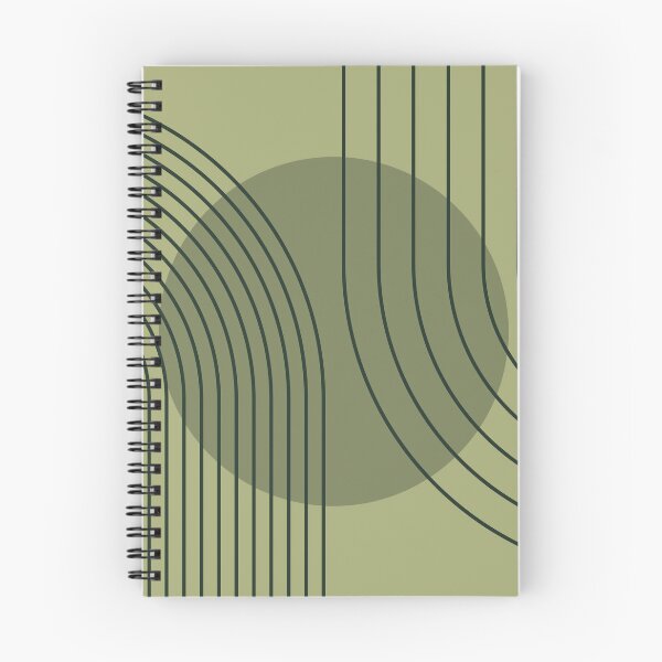 Item preview, Mid Century Modern Arches Boho Geometric Minimalist Line Art in Sage Green designed and sold by nineFlorals.