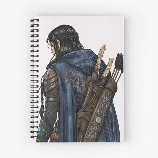 Item preview, Elven Archer Back View VIntage Fantasy Art designed and sold by WISDOMCHARLES.