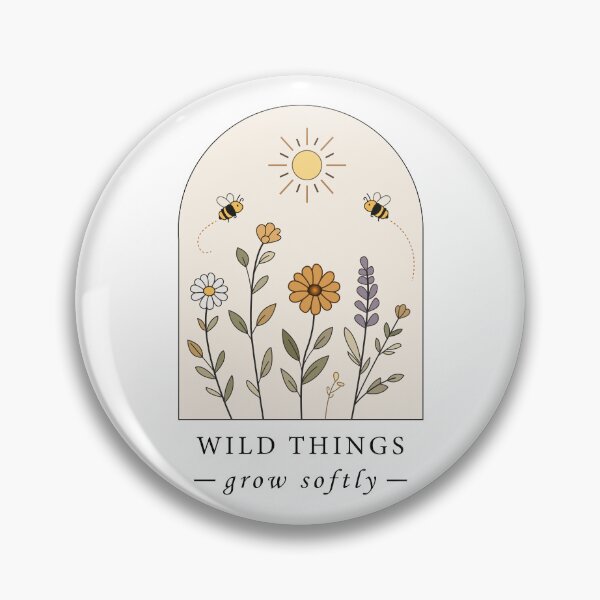Item preview, Wild Things Grow Softly / Minimalist Botanical Wildflower Illustration  designed and sold by asterloom.