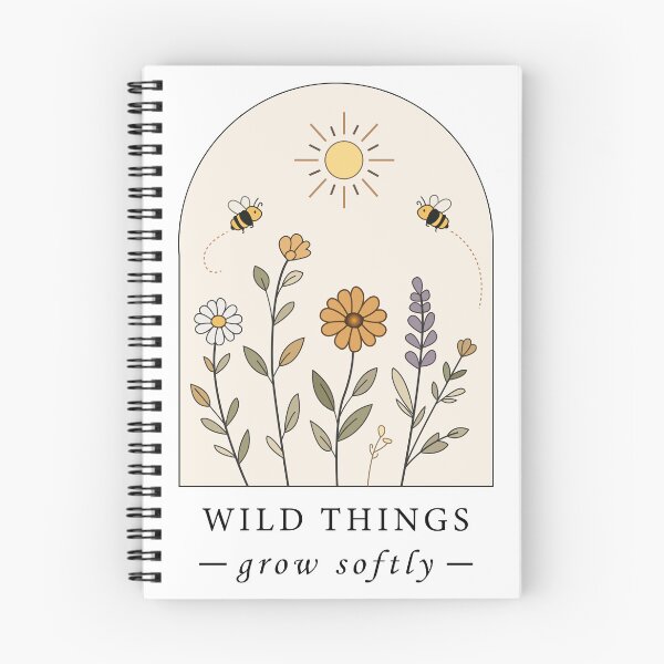 Item preview, Wild Things Grow Softly / Minimalist Botanical Wildflower Illustration  designed and sold by asterloom.