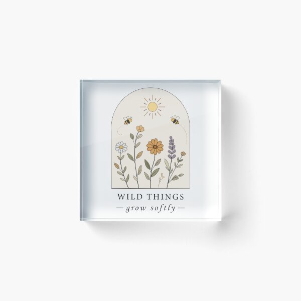 Item preview, Wild Things Grow Softly / Minimalist Botanical Wildflower Illustration  designed and sold by asterloom.
