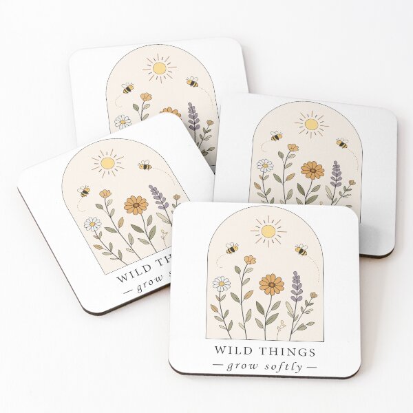 Item preview, Wild Things Grow Softly / Minimalist Botanical Wildflower Illustration  designed and sold by asterloom.