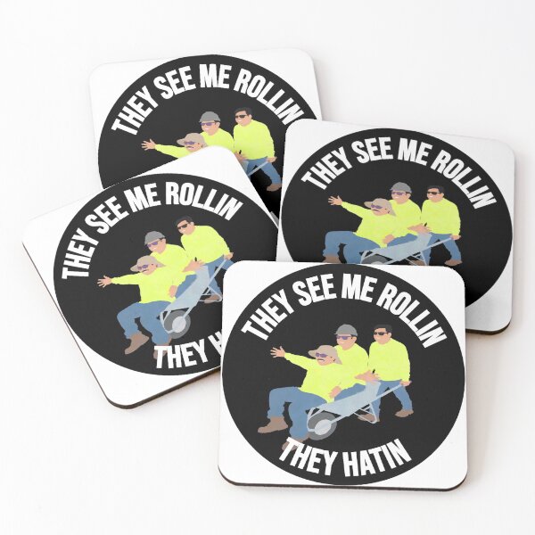 Item preview, They see me Rollin they hatin funny hard hat sticker  designed and sold by unionpride.