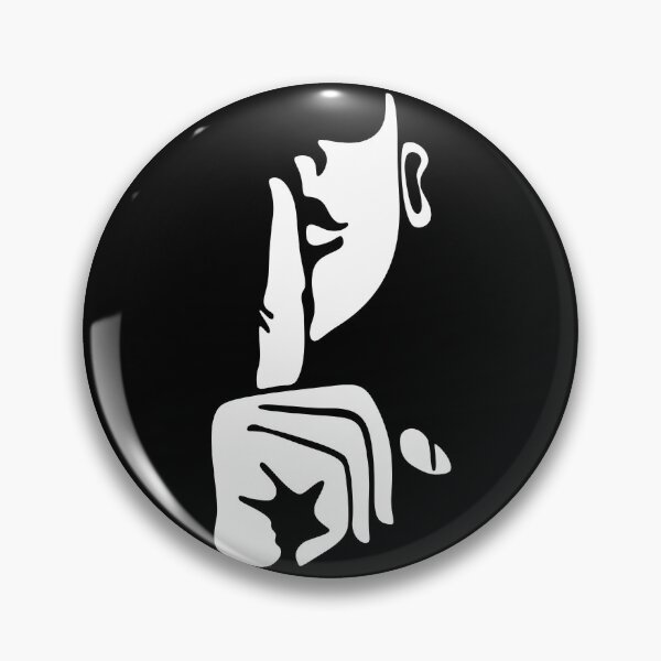 Item preview, Minimalist Abstract Line Art Face Shh Silence Gesture designed and sold by Creativenetic.