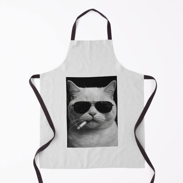 Item preview, Badass Cat – Smoking Sunglasses Noir Portrait designed and sold by thesnakeater.