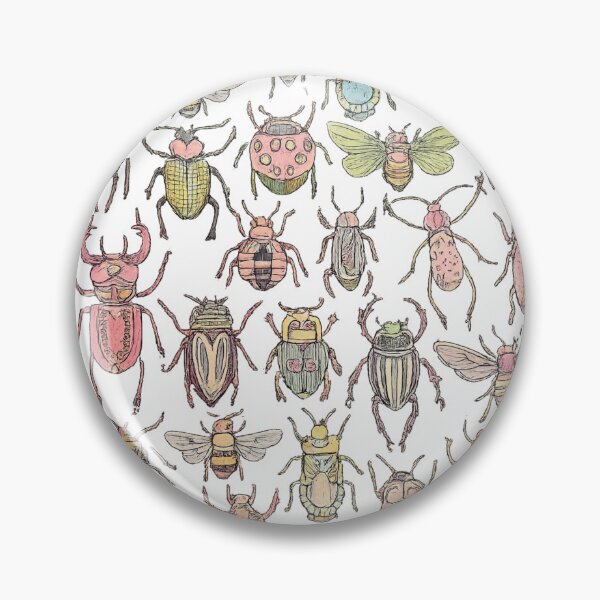 Item preview, Vintage Insect Collection Pattern | Colorful Beetles, Bees & Bugs Illustration designed and sold by byaga.