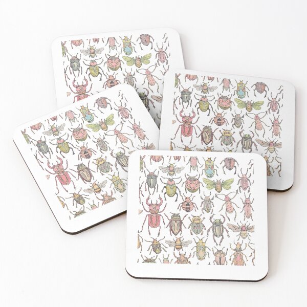 Item preview, Vintage Insect Collection Pattern | Colorful Beetles, Bees & Bugs Illustration designed and sold by byaga.
