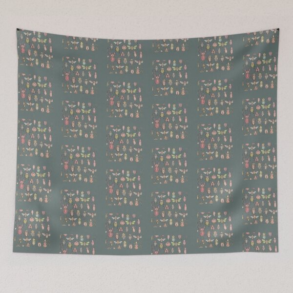 Item preview, Vintage Insect Collection Pattern | Colorful Beetles, Bees & Bugs Illustration designed and sold by byaga.