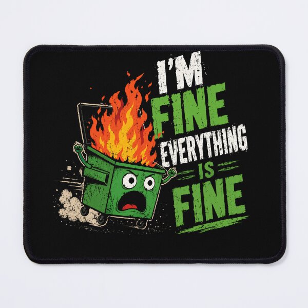 Item preview, I'm Fine Everything Is Fine Sarcasm Humor Overwhelmed Stress Relatable Funny designed and sold by JonesFlora2025.
