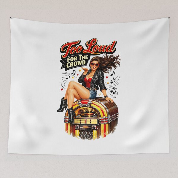 Item preview, Rockabilly Pin-Up: Too Loud For The Crowd designed and sold by Pineapple-Tree.