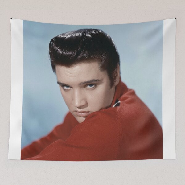 Item preview, Elvis Presley Vintage Portrait - Classic Red Sweater & Iconic Smoldering Gaze designed and sold by ElvisVintagePosters.