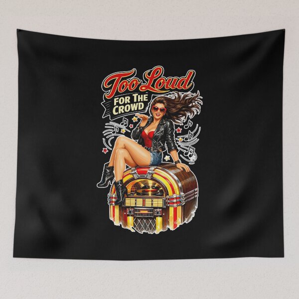 Item preview, Rockabilly Pin-Up: Too Loud For The Crowd designed and sold by Pineapple-Tree.
