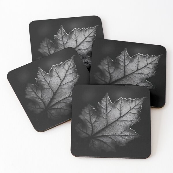 Item preview, Black and White Maple Leaf Macro designed and sold by WitchyBotanicaArt.