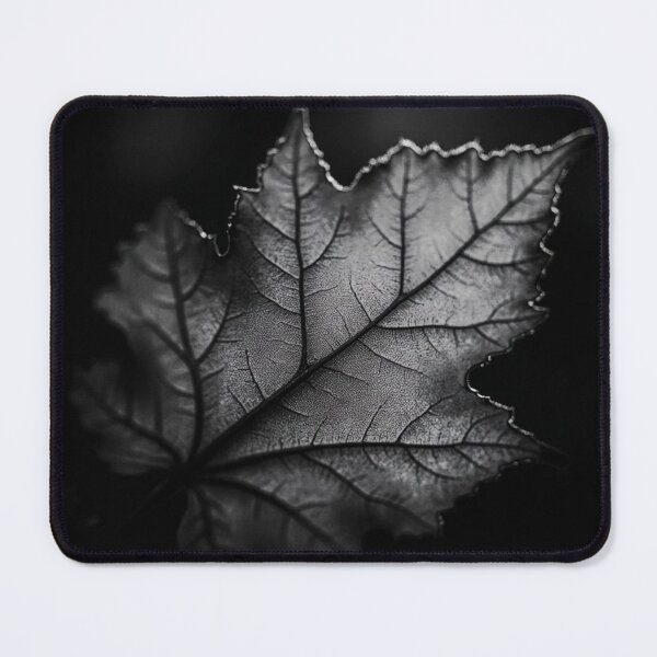 Item preview, Black and White Maple Leaf Macro designed and sold by WitchyBotanicaArt.