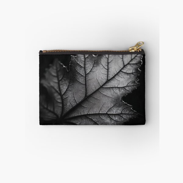 Item preview, Black and White Maple Leaf Macro designed and sold by WitchyBotanicaArt.