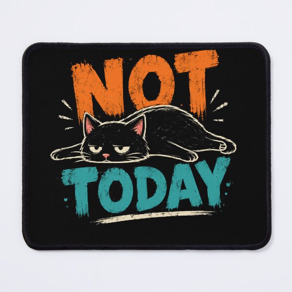 Item preview, Not Today Lazy Cat Procrastinator Feline Lover designed and sold by JonesFlora2025.