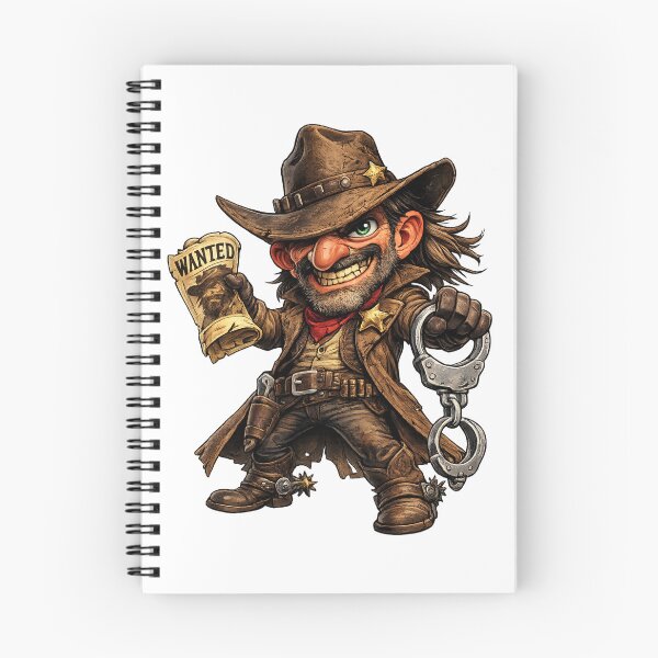 Item preview, Funny Cartoon Cowboy Bounty Hunter – Wild West Outlaw designed and sold by AlexLineArt.
