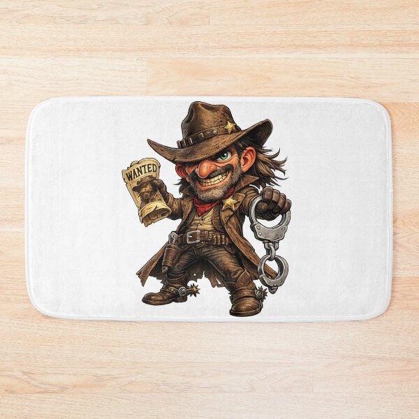 Item preview, Funny Cartoon Cowboy Bounty Hunter – Wild West Outlaw designed and sold by AlexLineArt.