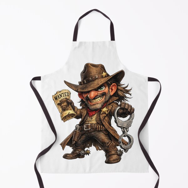 Item preview, Funny Cartoon Cowboy Bounty Hunter – Wild West Outlaw designed and sold by AlexLineArt.
