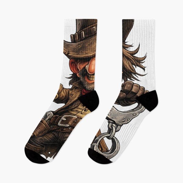 Item preview, Funny Cartoon Cowboy Bounty Hunter – Wild West Outlaw designed and sold by AlexLineArt.