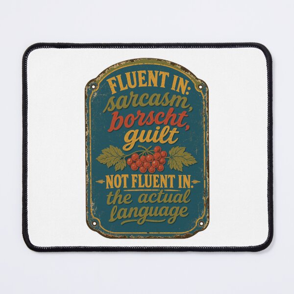Item preview, Fluent In Sarcasm Borscht and Guilt designed and sold by ML-Media.