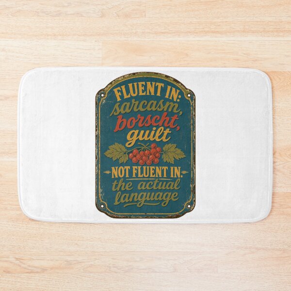 Item preview, Fluent In Sarcasm Borscht and Guilt designed and sold by ML-Media.