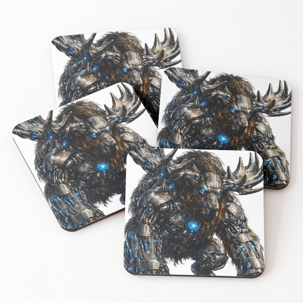 Item preview, Steel Moose V5 – Industrial Cyber Moose | Mechanical Beast Metal Art designed and sold by SteelCoat Studio.