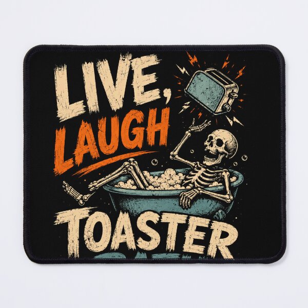 Item preview, Live, Laugh, Toaster Bath Dark Humor Sarcastic Goth Funny Quote designed and sold by JonesFlora2025.