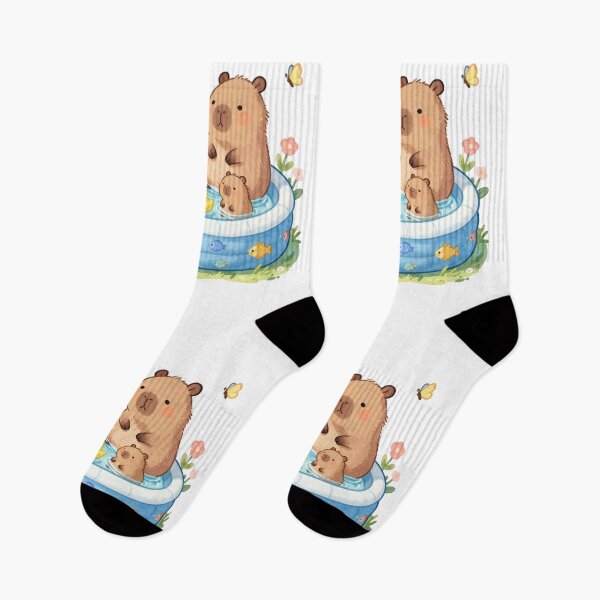 Item preview, Cute Capybara Family in a Kiddie Pool designed and sold by BCapybara.