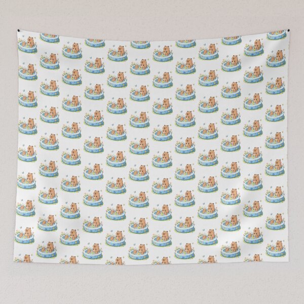 Item preview, Cute Capybara Family in a Kiddie Pool designed and sold by BCapybara.