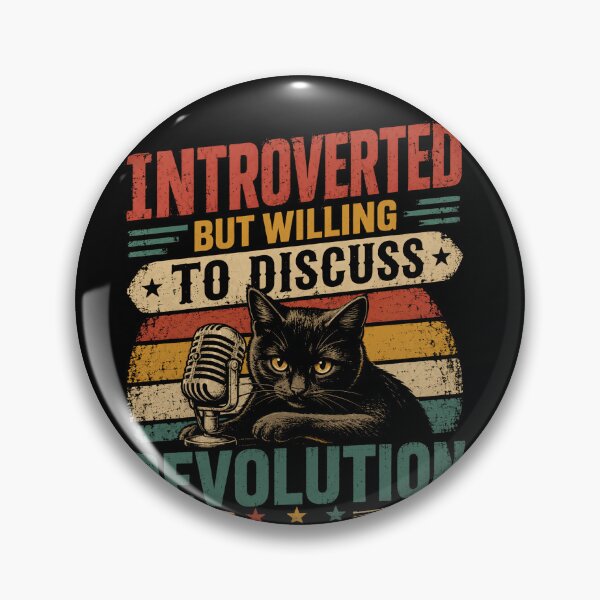 Artikelvorschau, Introvertiert, aber bereit, über Revolution zu diskutieren: Introvertierte Katze, politischer Aktivist entworfen und verkauft von JonesFlora2025.