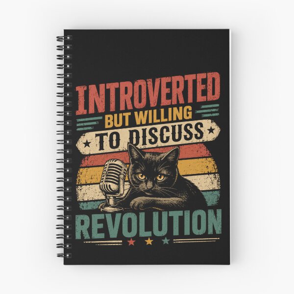 Item preview, Introverted But Willing To Discuss Revolution Introvert Cat Political Activist designed and sold by JonesFlora2025.