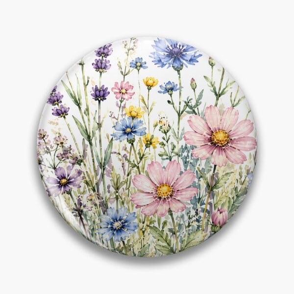 Item preview, Vintage Wildflower Meadow Watercolor Floral Design – Cottagecore Pastel Flowers Aesthetic designed and sold by Ikra Best.